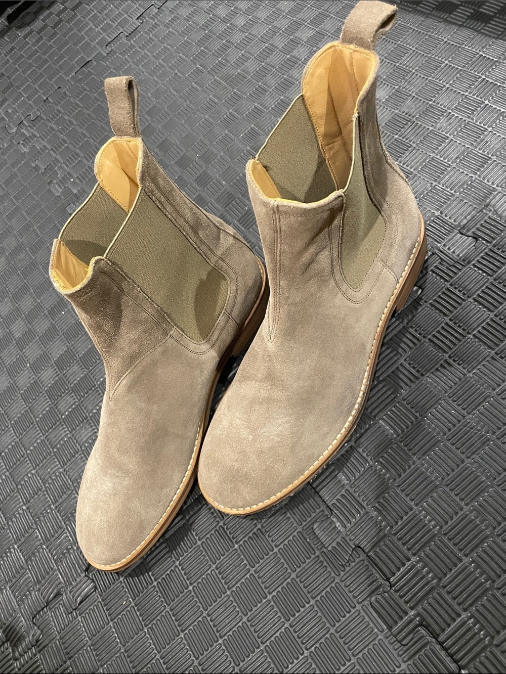 Represent Men's Suede Chukka Boots in Taupe - Pull-On Elastic Sides
